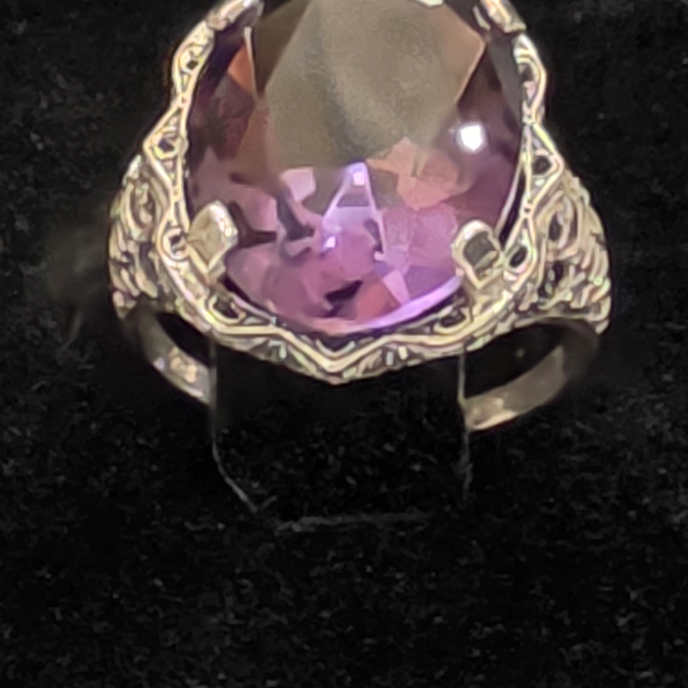 Elegant Purple Gemstone Ring